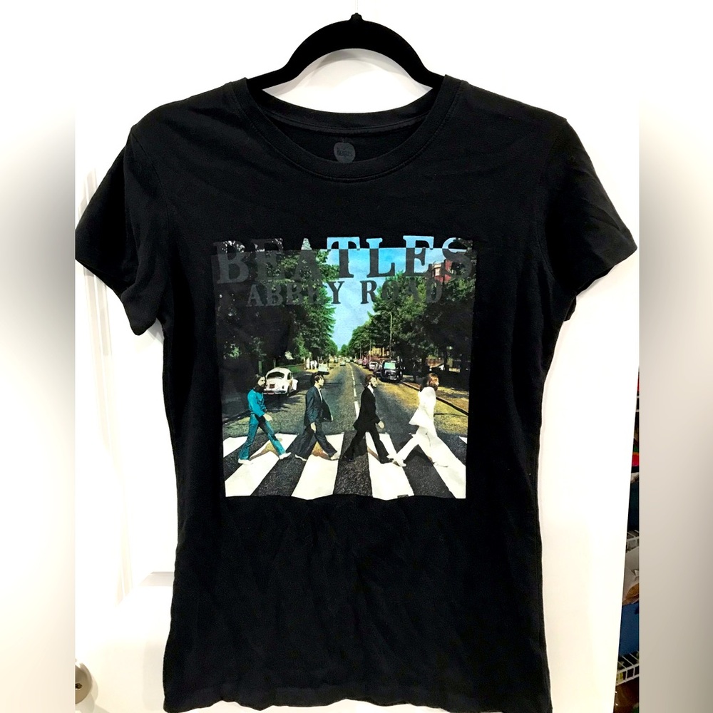 Beetles Abby Road black t-shirt, Size X-large